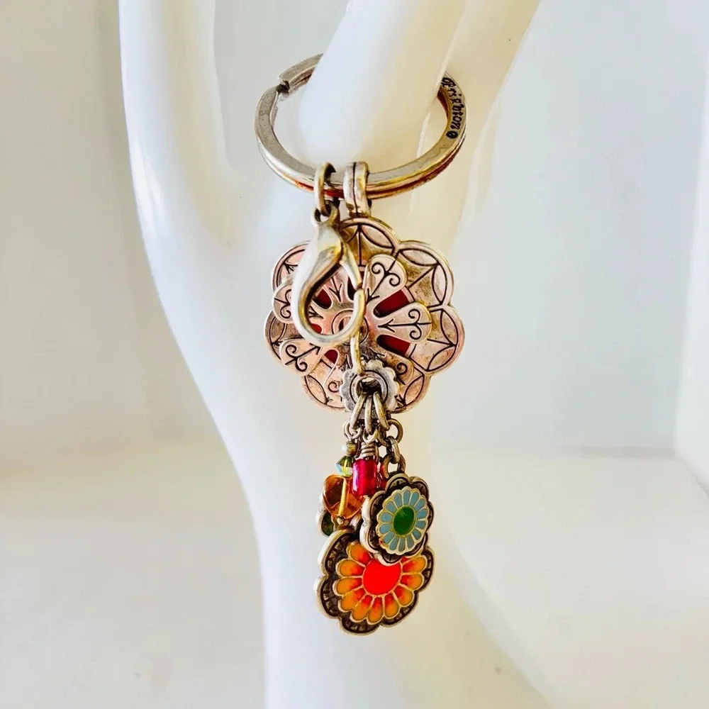 Brighton Key Fob, Purse Decoration l. Bright and colorful flowers.